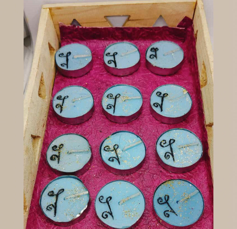 Set of 7 spiritual growth candles